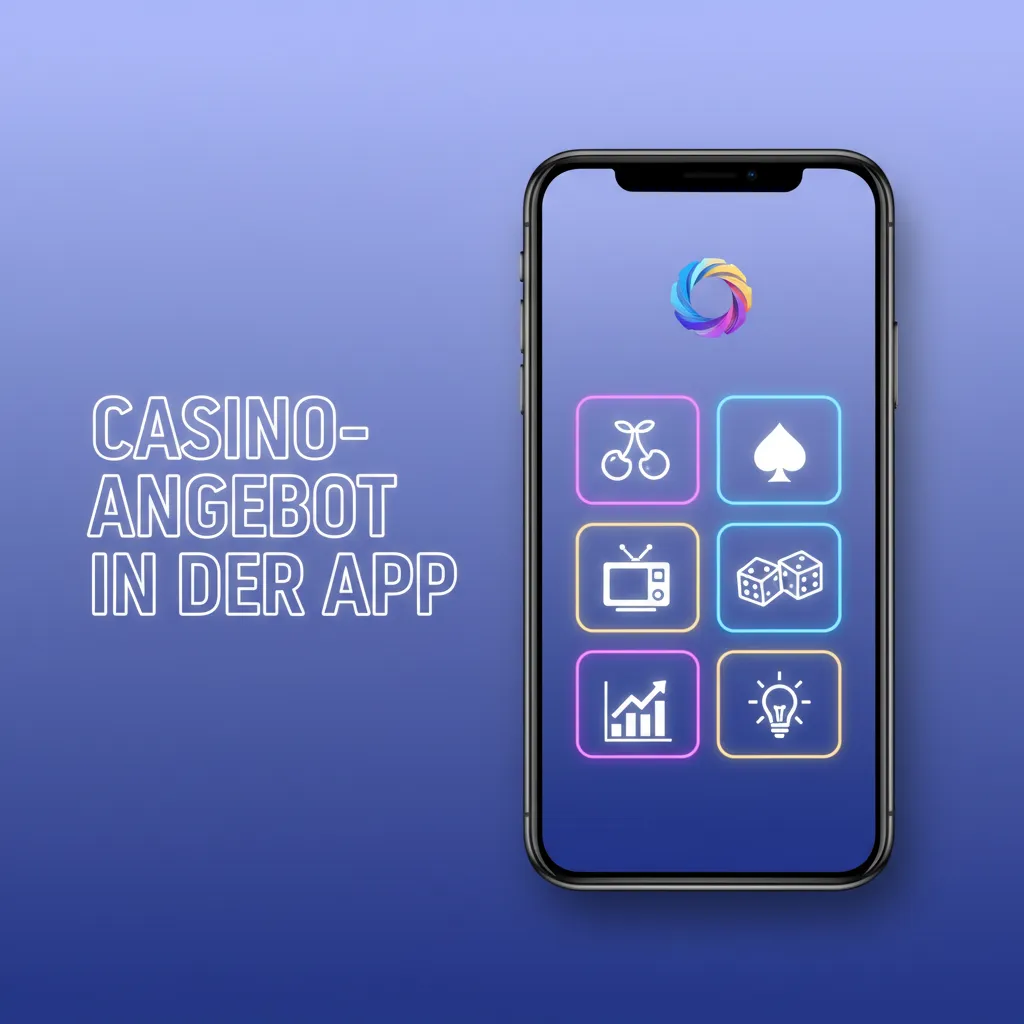 Casino-App-Angebot: Top-Slots, Live Roulette, Blackjack, Baccarat, Megaways, Jackpot-Slots, Crash Games und Game Shows.