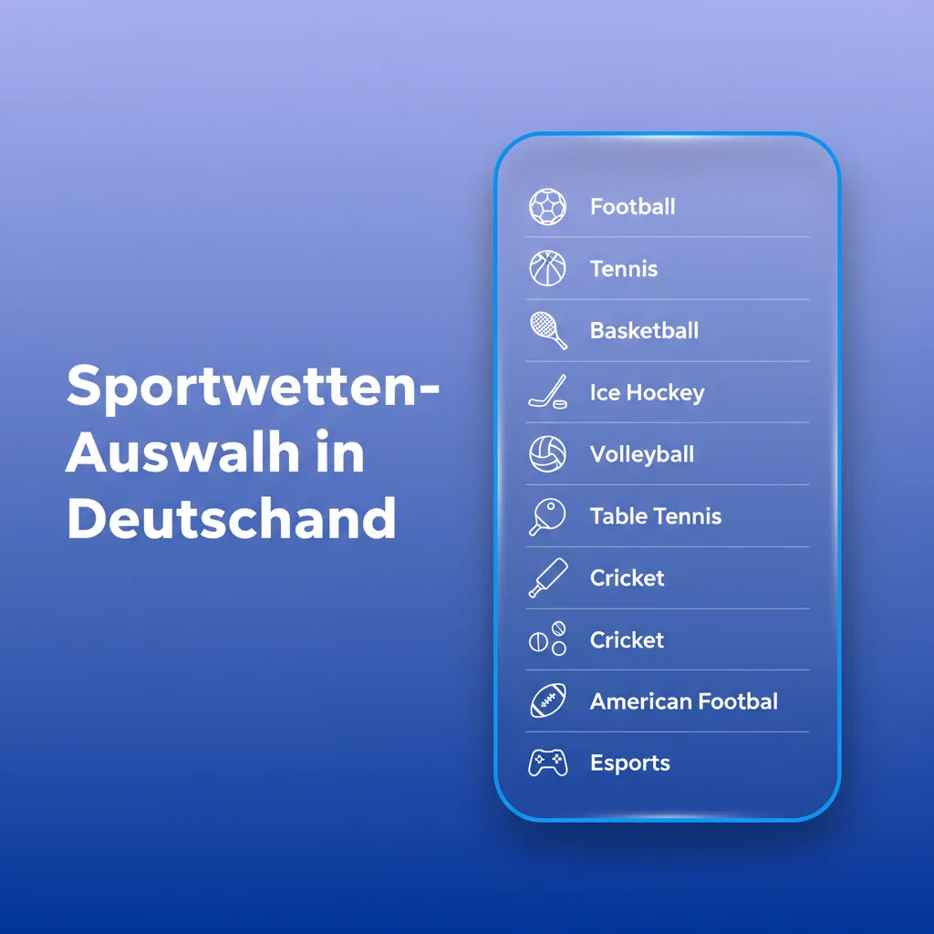 Sportwetten in Deutschland: Auswahl für Fußball, Tennis, Basketball, Handball, Eishockey mit Vor‑ und Live‑Märkten